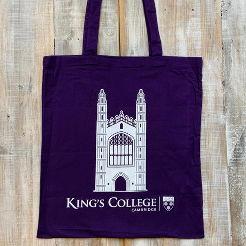 King's College Cotton Tote Bag - Purple
