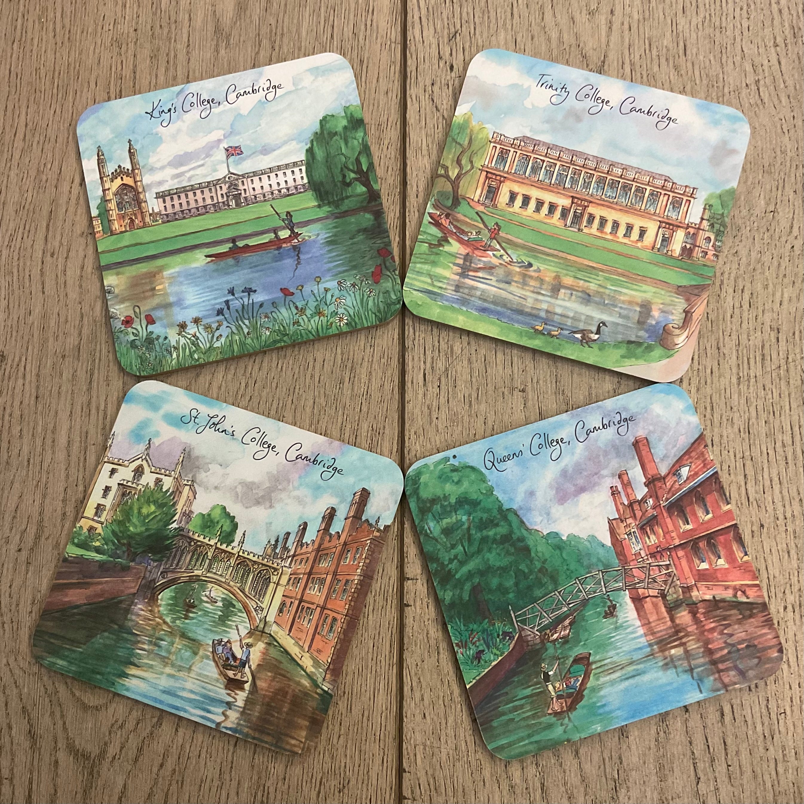 Cambridge Colleges Set of 4 Coasters