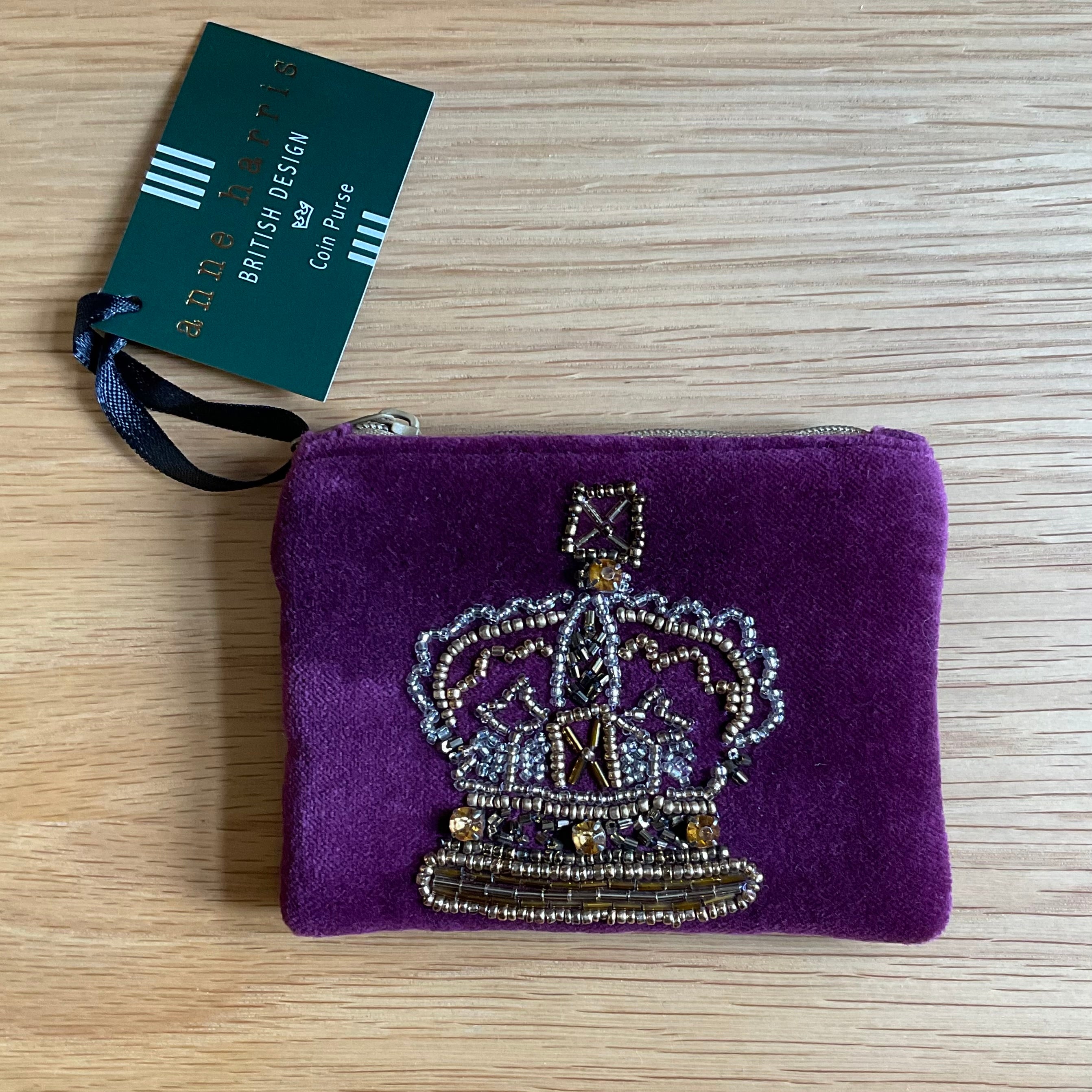 Hand Beaded Crown Coin Purse