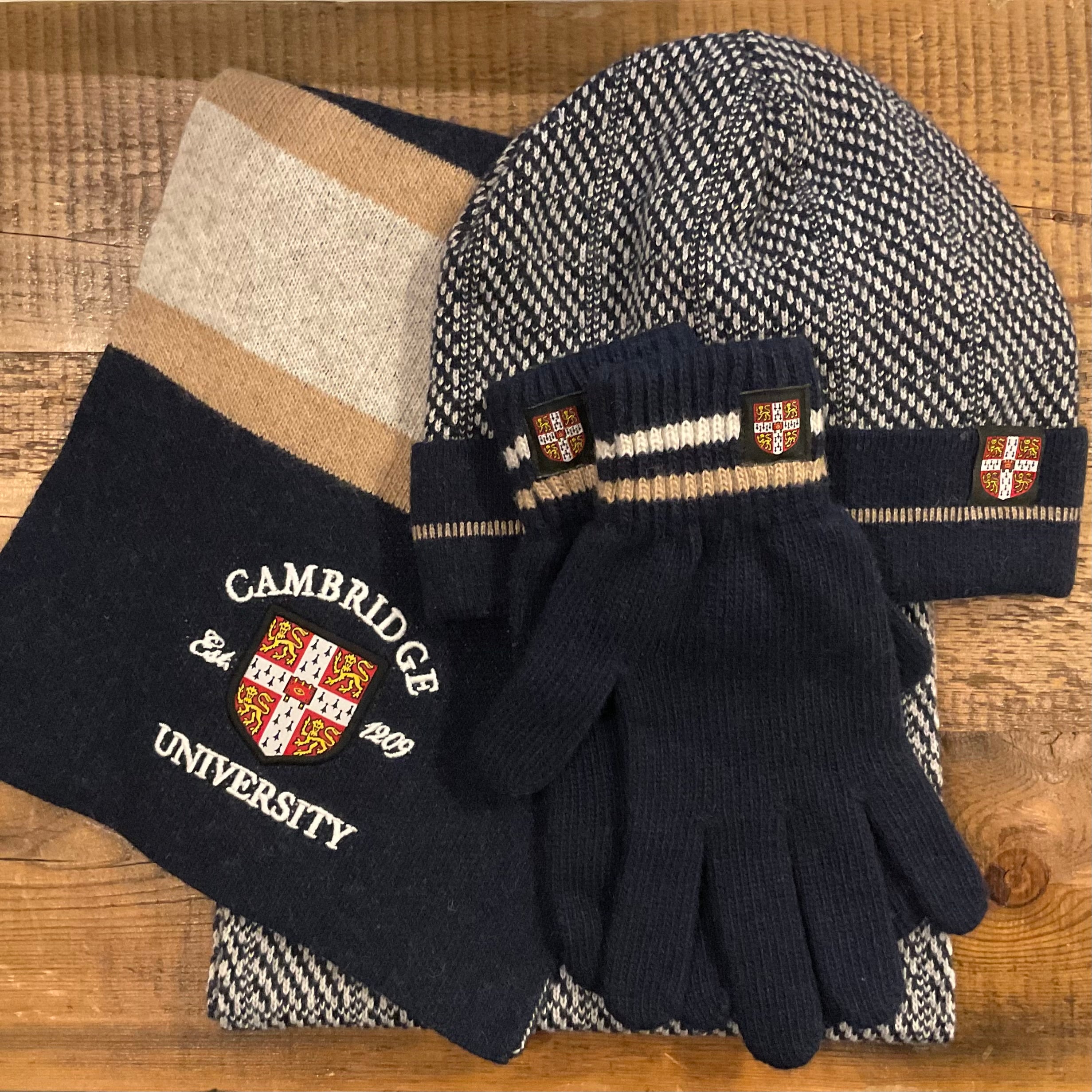 Cambridge University Scarf and Gloves Set