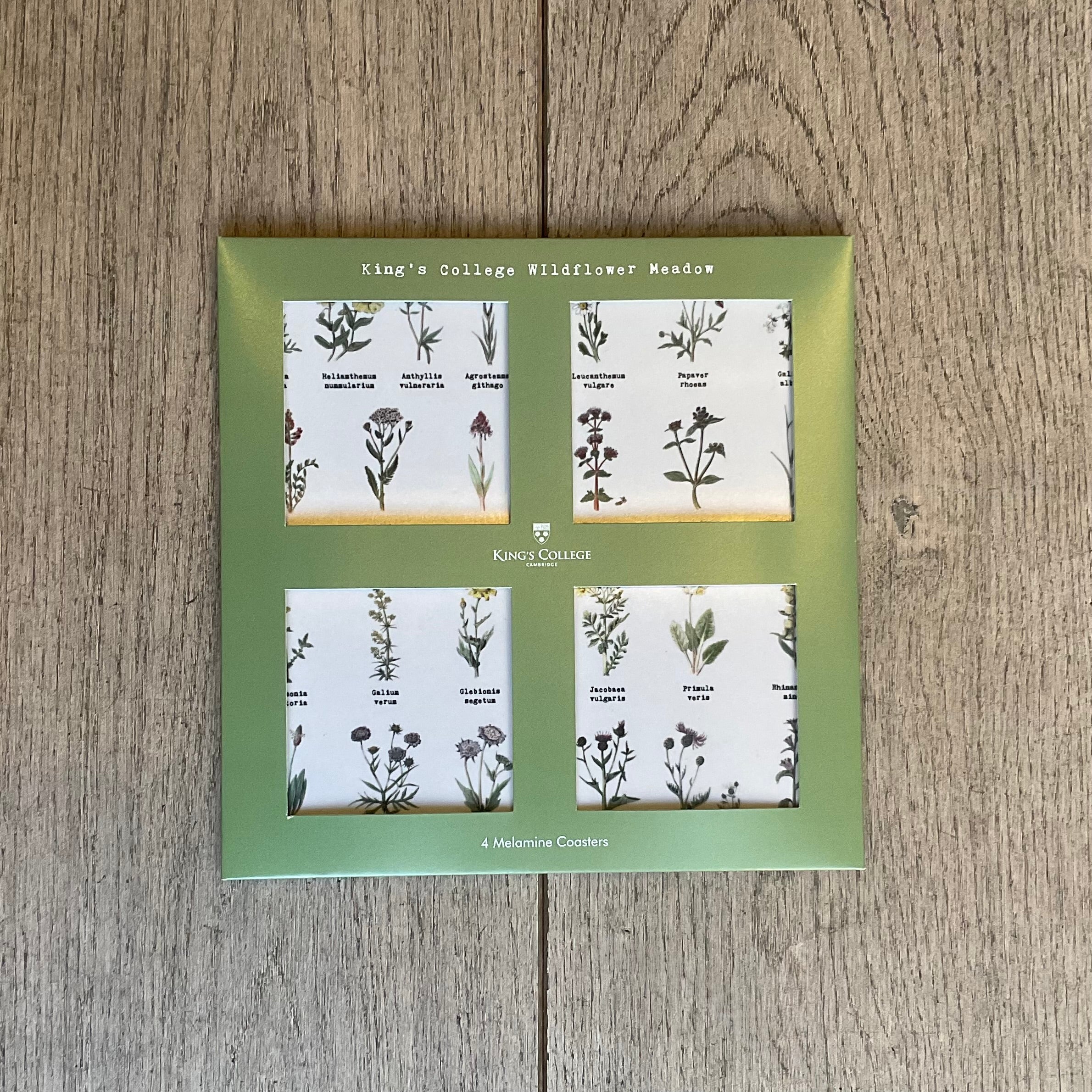 King's College Wildflower Meadow Coaster Set of Four (windows)