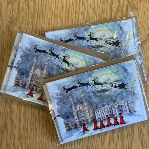King's College Christmas Card, Evening Skies- Pack of 5