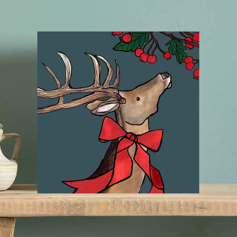 Christmas Stag Notelet pack of 10