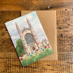 King's College Wildflower Meadow Greetings Card