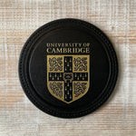 Cambridge University Embossed Black Coaster