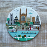 Cambridge Skyline Ceramic Coaster by Jess Hogarth