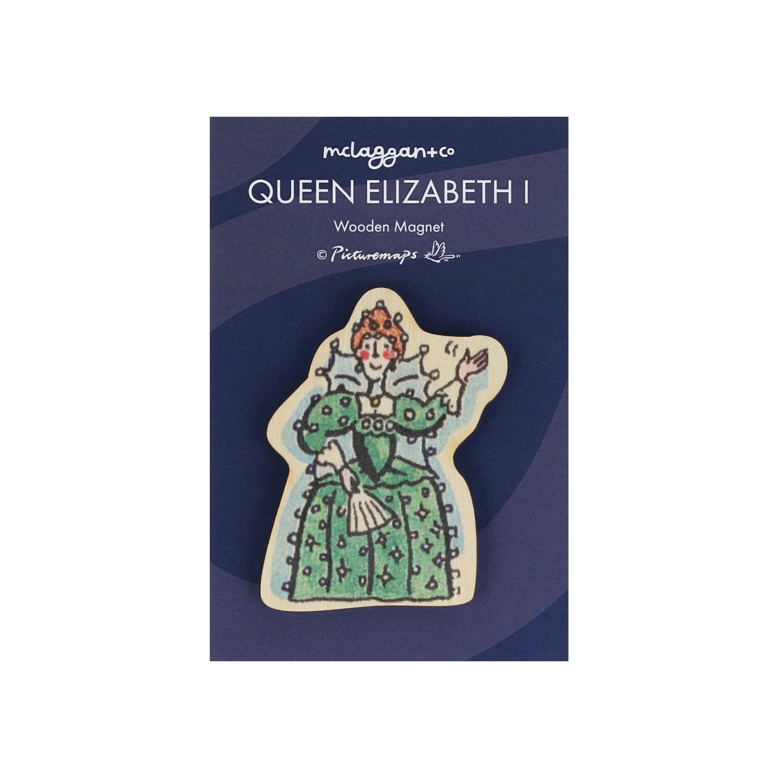 Queen Elizabeth I Wooden Magnet