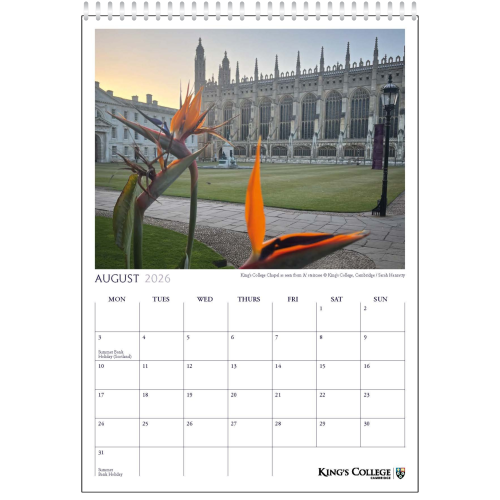 King's College Calendar 2026