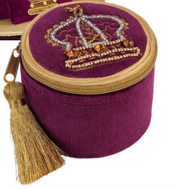 Hand Beaded Crown Jewellery Box