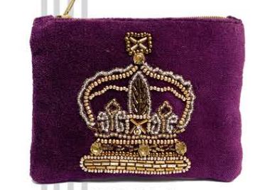 Hand Beaded Crown Coin Purse