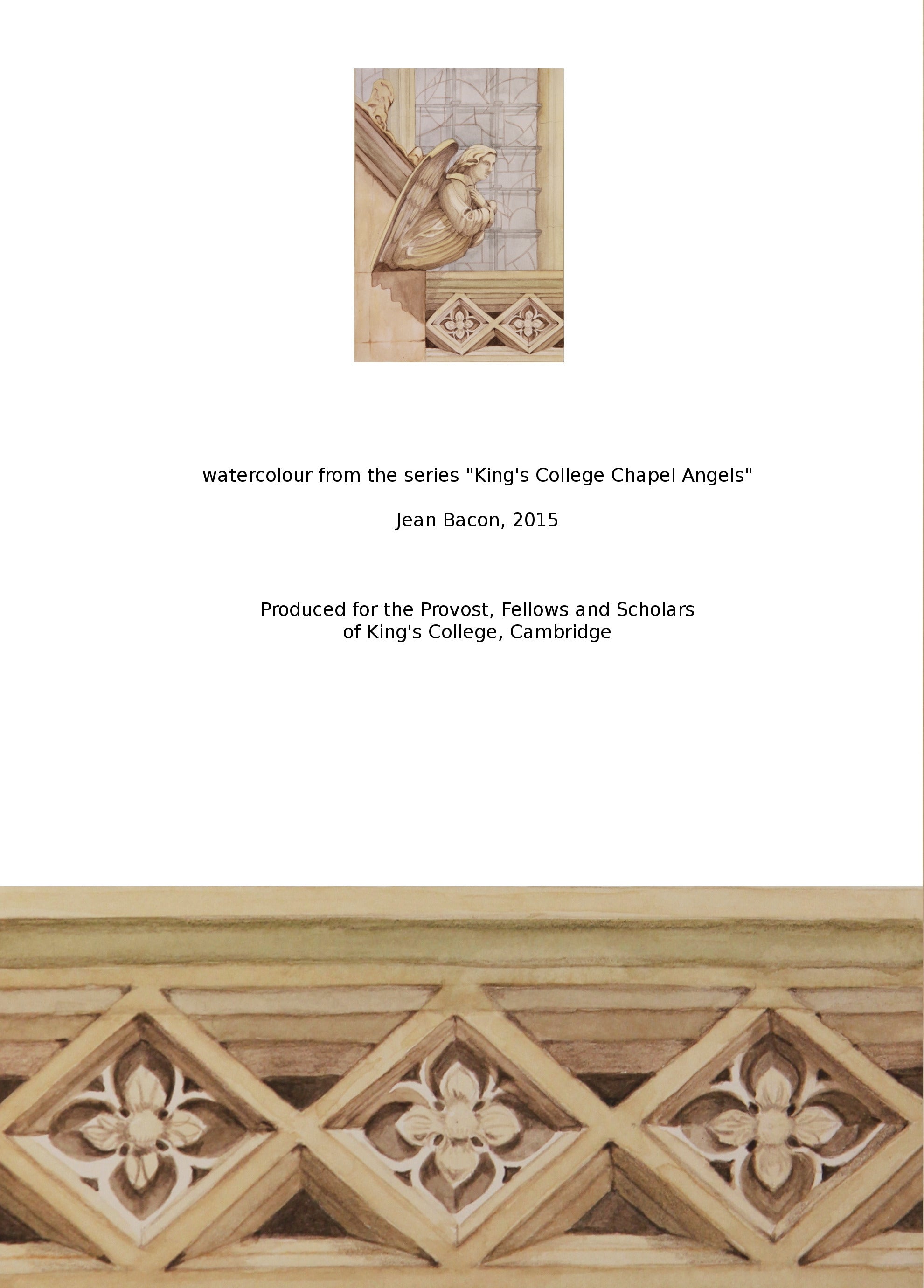 Chapel Angel Watercolour Blank Card