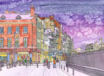 Winter On King's Parade Greetings Card by Naomi Davies