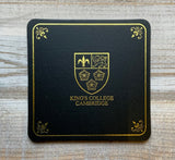King's Crest Leather Coaster
