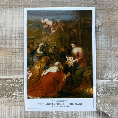 Rubens' Adoration of the Magi Postcard - King's College Chapel