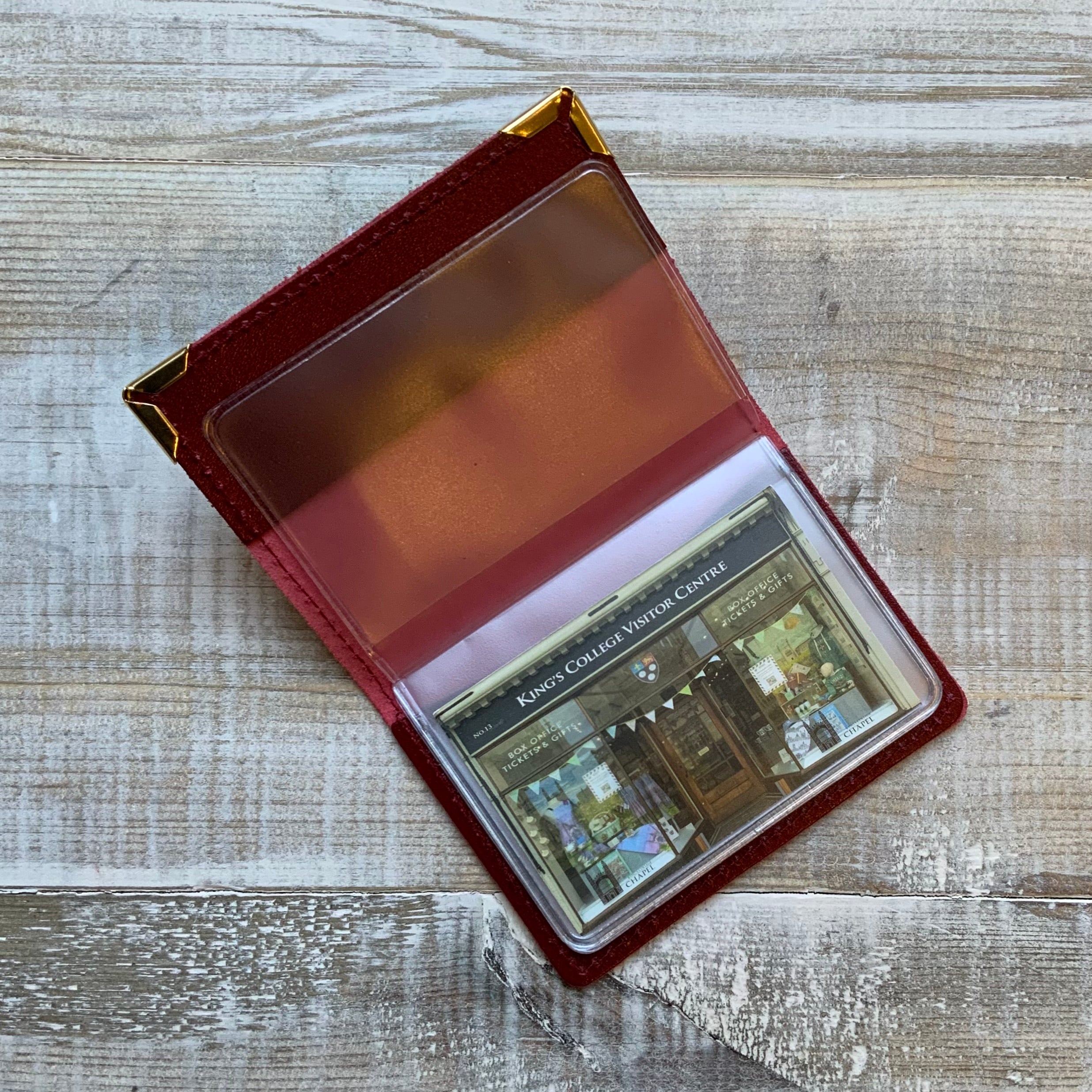 King's College Leather Credit Card Holder