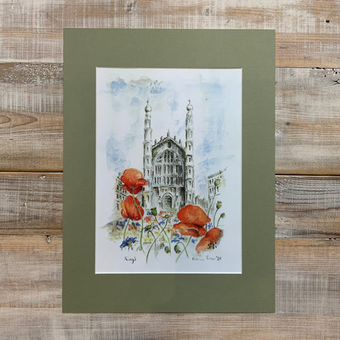 King’s College Chapel Mounted Print by Katrina Purser