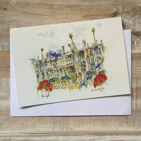 A5 Wilkes Building, King's College Greetings Card