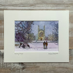 'Snowy King's' Mounted Print by Naomi Davies.