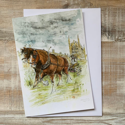 A5 Heavy Horses Greetings Card