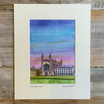 "Cambridge Dawn" Mounted print by Naomi Davies