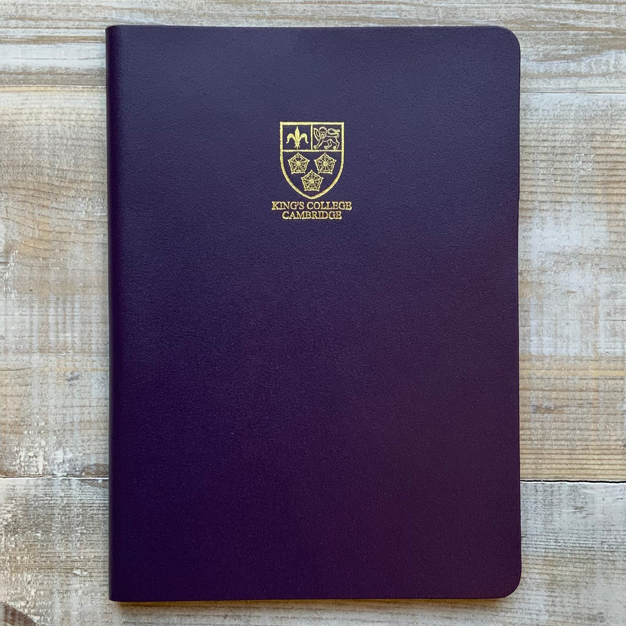 A5 King's College Crest Leather Notebook