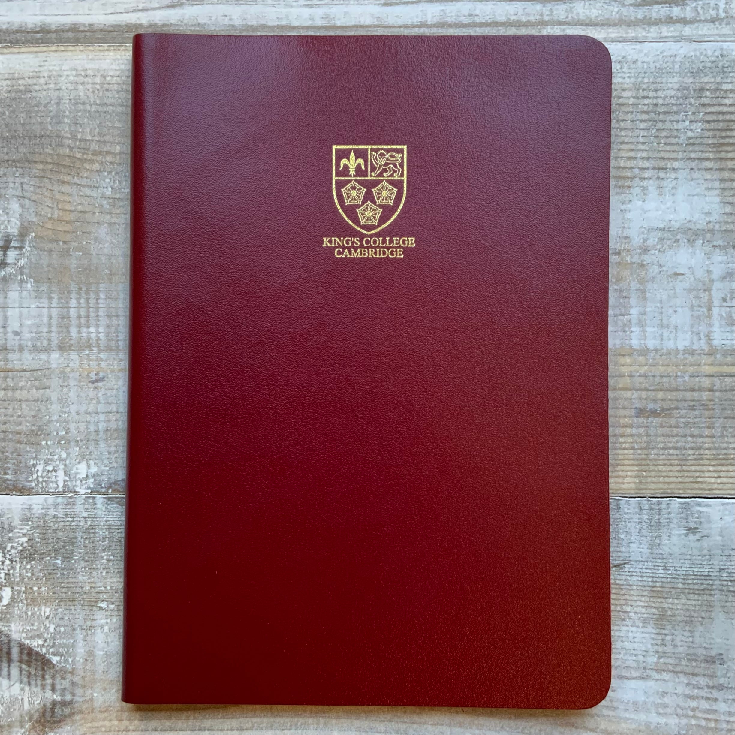 A5 King's College Crest Leather Notebook
