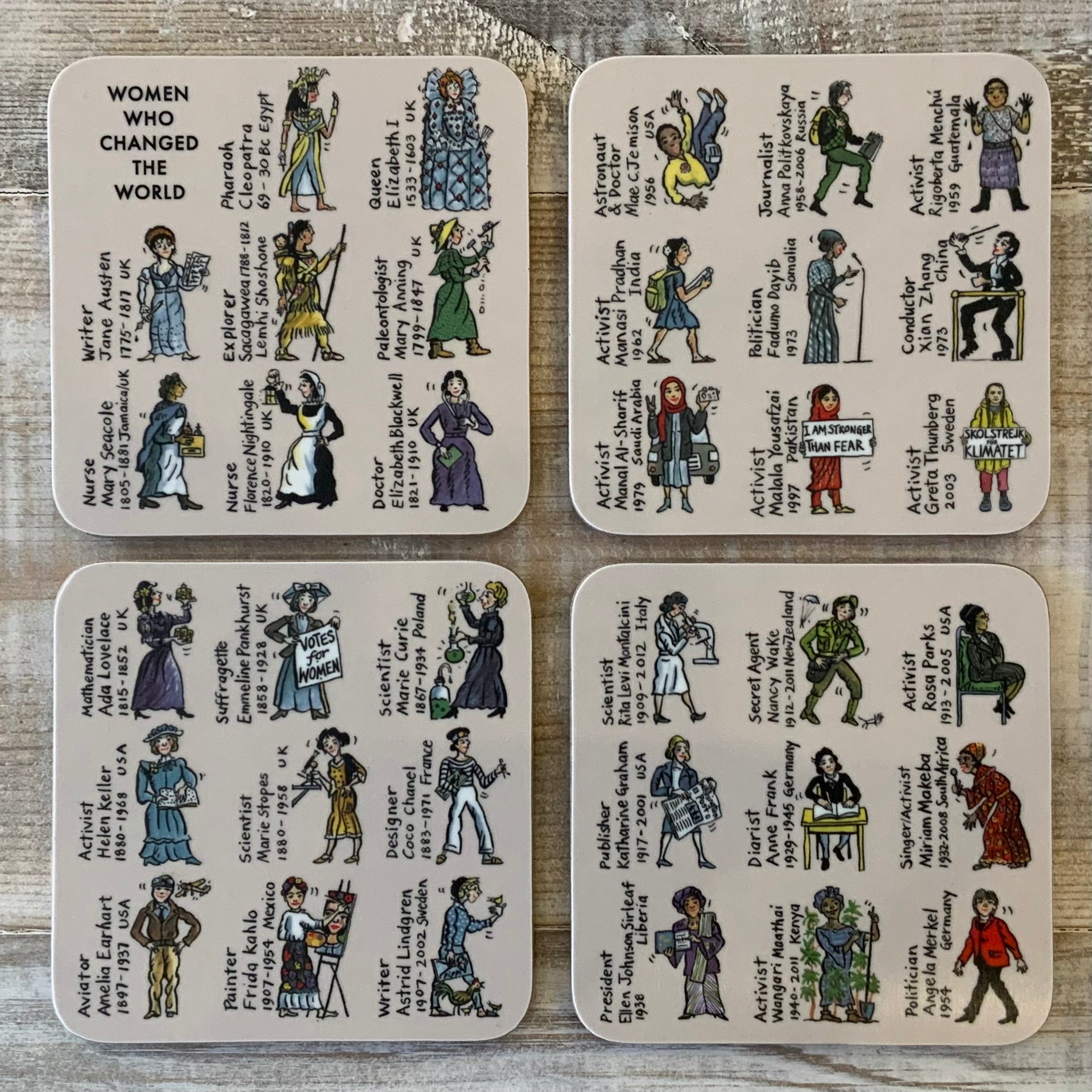 Women Who Changed The World Coaster Set of 4