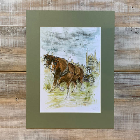 Heavy Horses Mounted Print by Katrina Purser