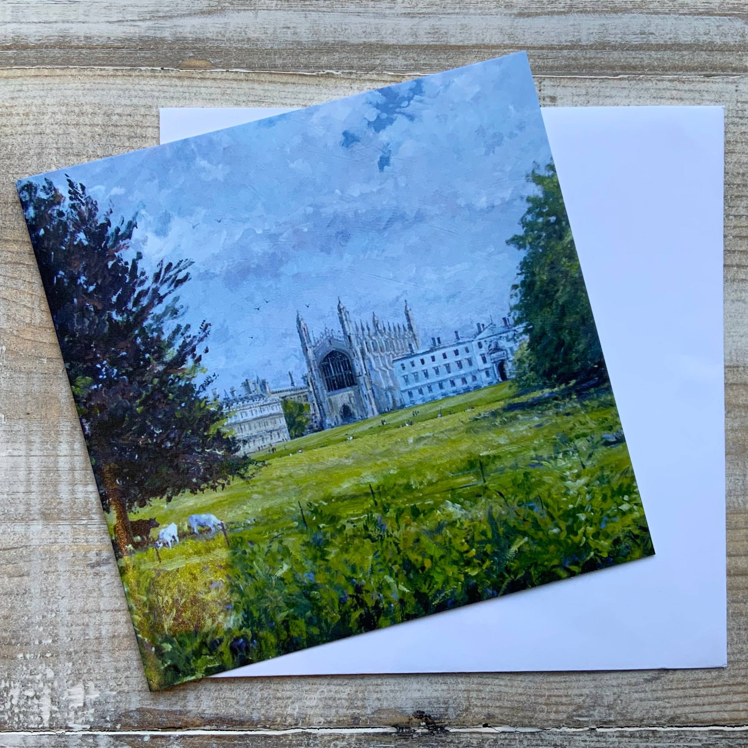 King's College Glow Single Greeting Card