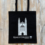 King's College Cotton Tote Bag - Black