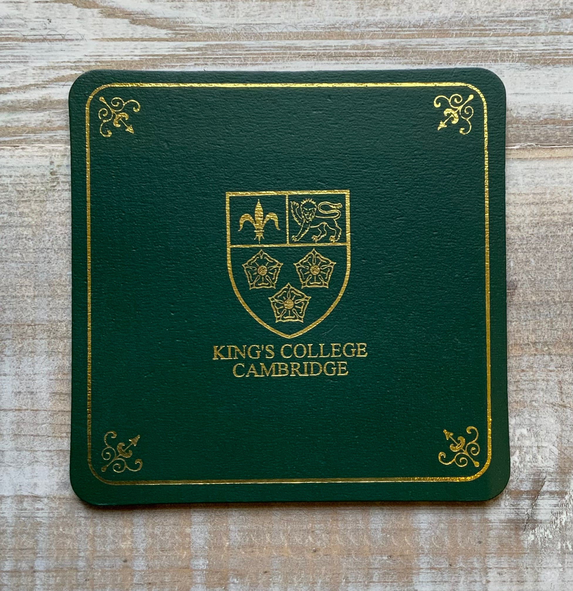 King's Crest Leather Coaster