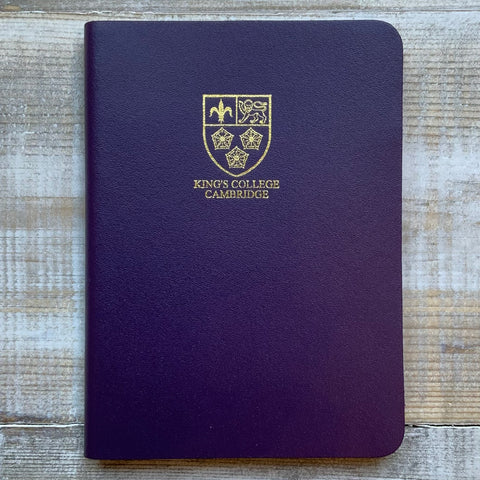 A6 King's College Crest Leather Notebook