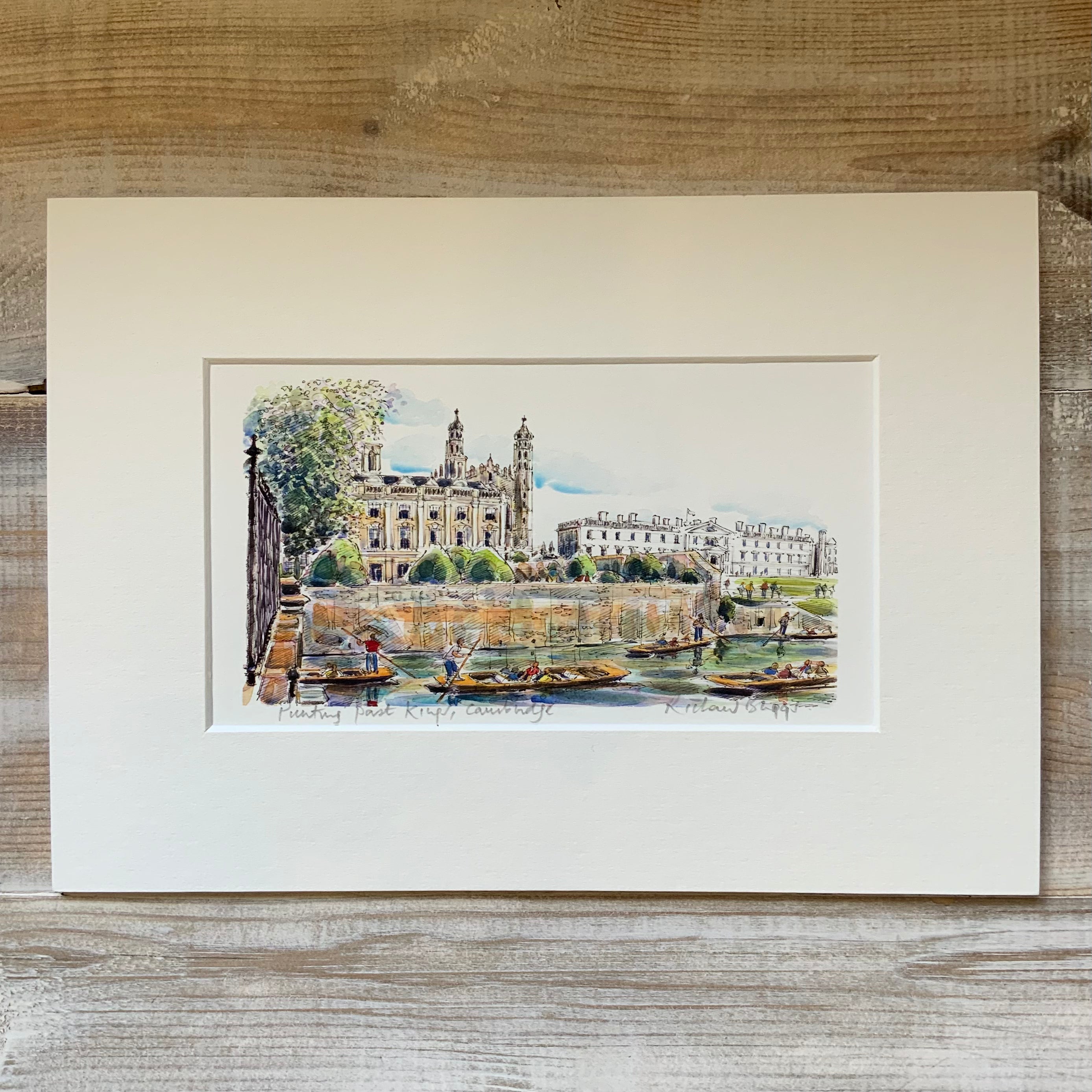 Punting past King's Print by Richard Briggs