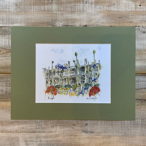 Wilkes Building, King's College Mounted Print by Katrina Purser