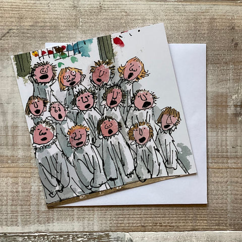 Pack of 10 King's Choir Christmas Card by Quentin Blake