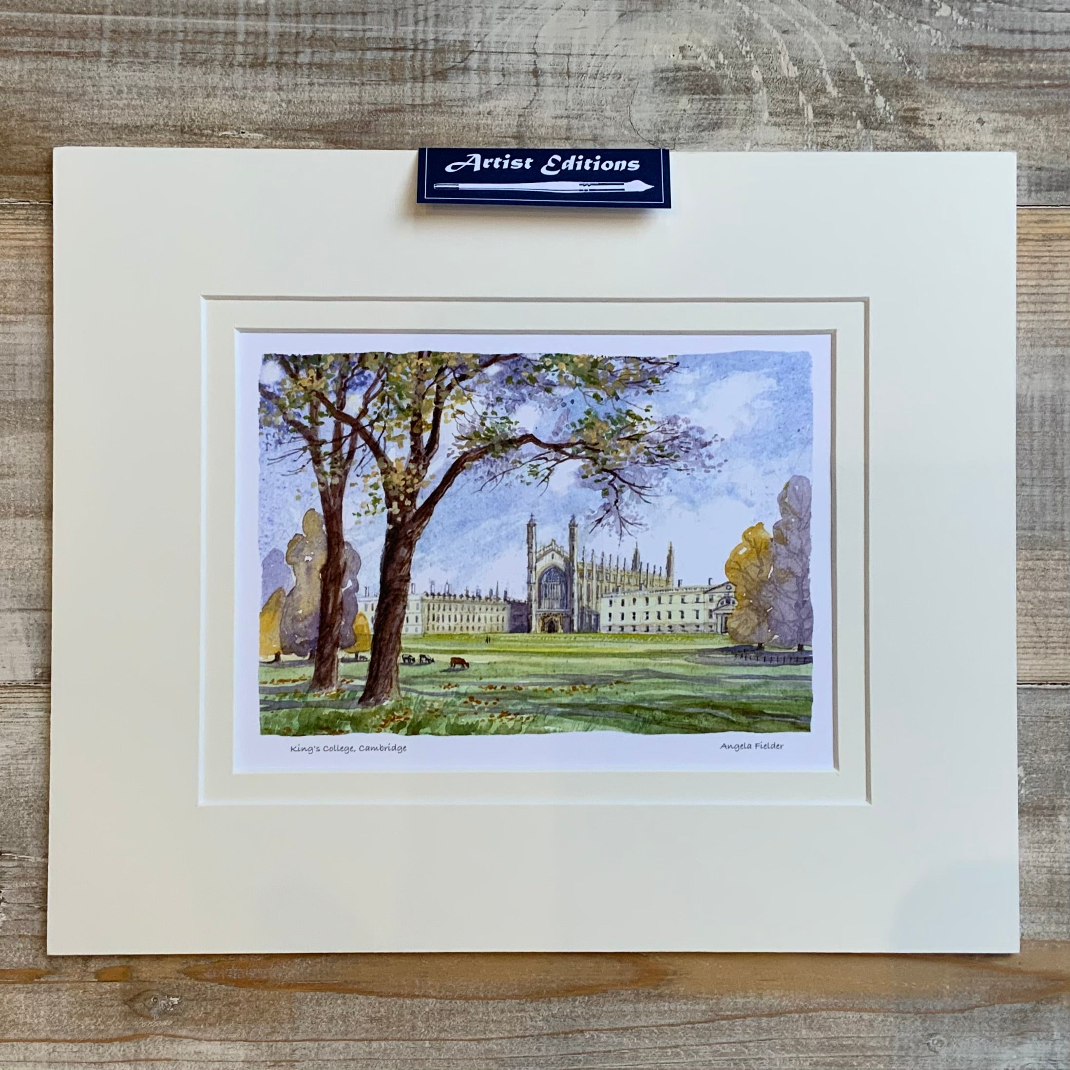 10x12" Mounted Print: King's College