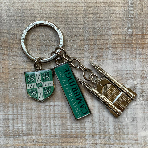 Cambridge, King's College Chapel and Crest Charm Keyring