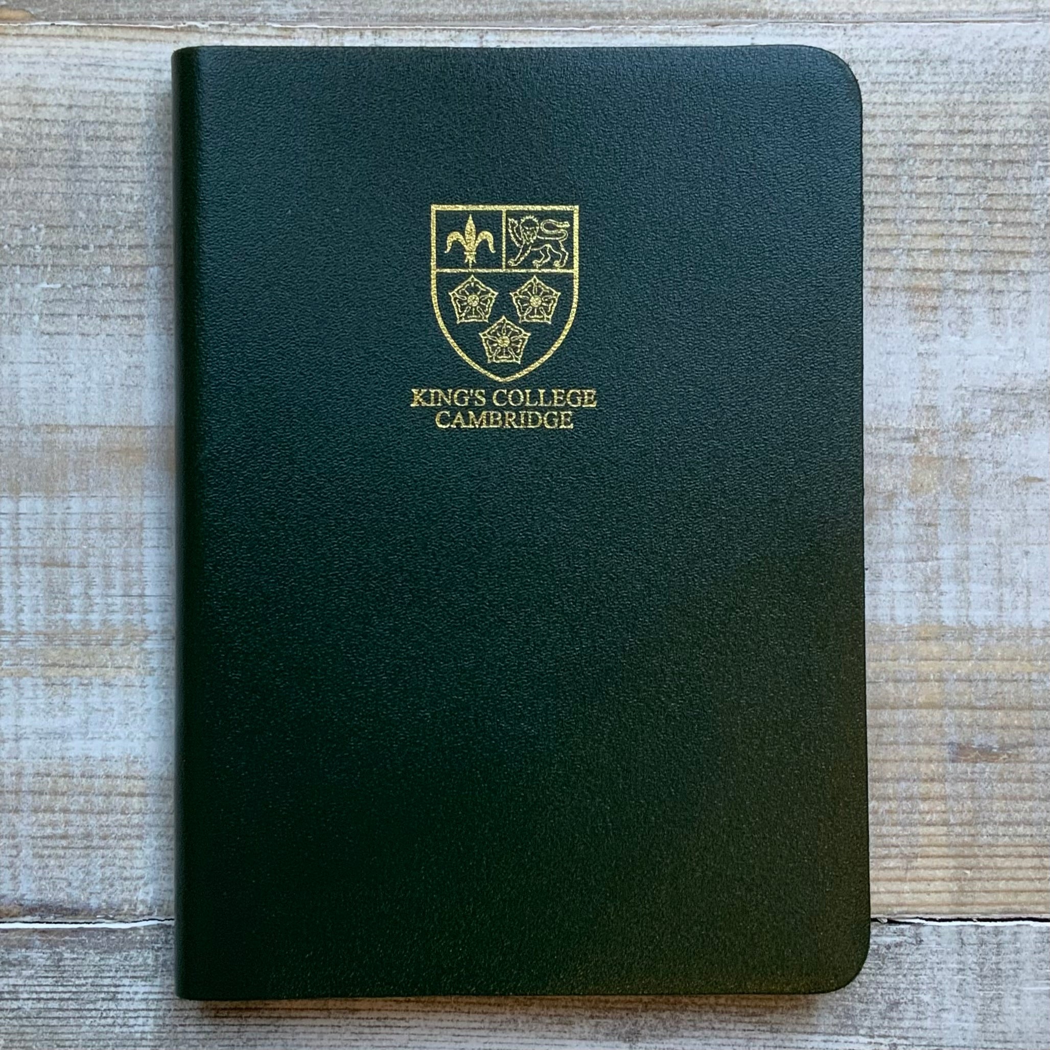 A6 King's College Crest Leather Notebook