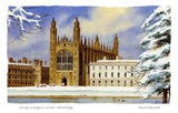 10x12" Mounted Print: King's College in Winter